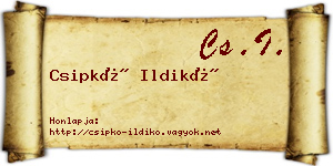 Csipkó Ildikó névjegykártya