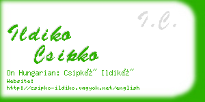 ildiko csipko business card